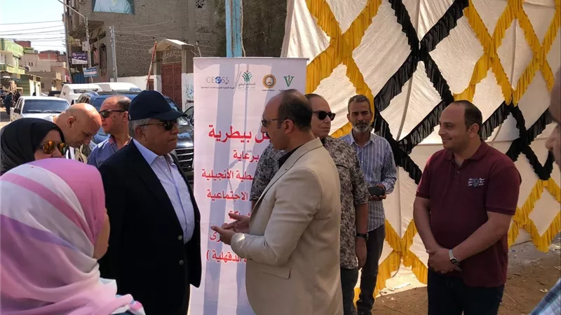 محافظ الدقهلية يتفقد القافلة الطبية البيطرية المجانية بقرية «نشا» في  نبروه