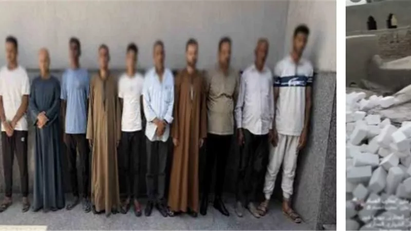 ضبط 12 شخصًا هدموا سور مقابر بأسيوط بقصد الاستيلاء عليها وبيعها
