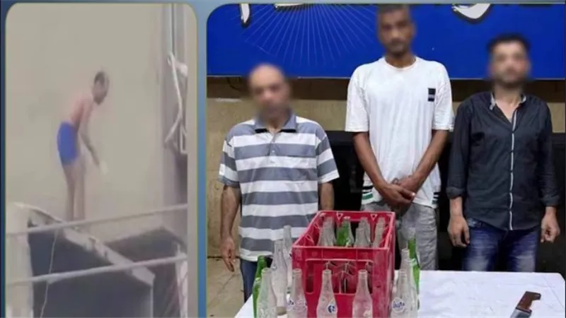 ضبط المتهمين بإلقاء الحجارة والزجاجات على المارة من أعلى منزل بدار السلام