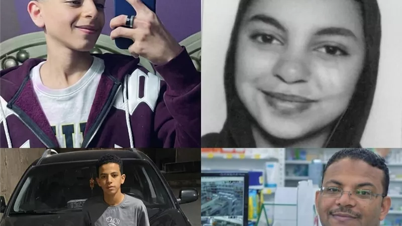 أول صور لضحايا حادث المنيا.. طبيب وأبناؤه الثلاثة في مأساة مروعة