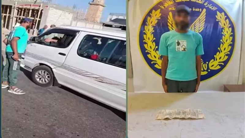 ضبط منادي سيارات بدون ترخيص استولى على أموال السائقين في السلام