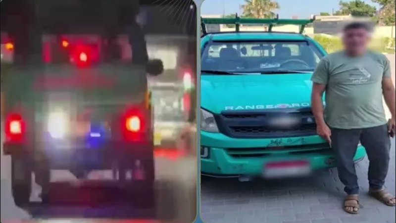 ضبط سائق «ربع نقل» عرض حياة المواطنين للخطر بكشاف إضاءة مخالف في الغربية