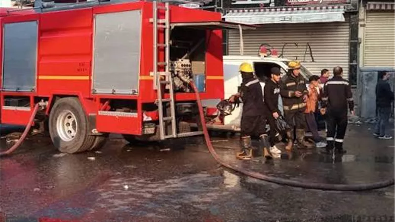 اندلاع حريق أعلى فندق شهير في الدقي 