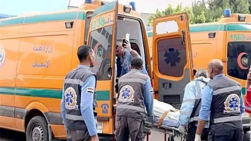 إصابة 6 أشخاص في حادث تصادم مروع بصحراوي المنيا