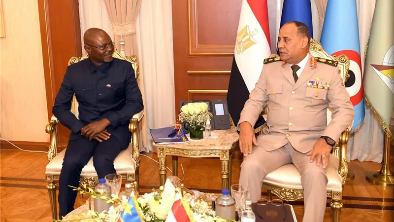 وزير الدفاع يبحث تعزيز التعاون العسكري مع نظيره الكونغولي