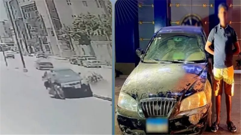ضبط قائد سيارة صدم دراجة نارية وفر هاربًا في بني سويف