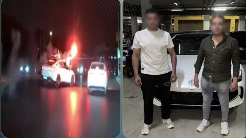 القبض على طالبين أدوا حركات استعراضية وإشعال ألعاب نارية بالساحل 