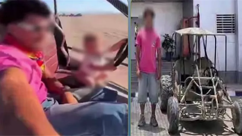 بعد انتشار الفيديو.. ضبط عامل بالغردقة سمح لطفل بقيادة سيارة سفاري بمنطقة جبلية