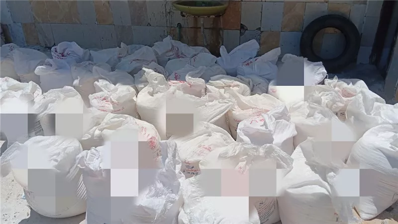 بالصور.. ضبط 4.6 طن ملح مغشوش ونصف طن دقيق مدعم بالإسماعيلية 