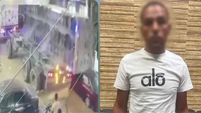 القبض على سائق التريلا المتسبب في وفاة شخص وتحطم سيارتين بالفيوم