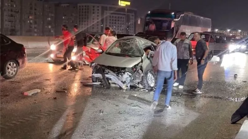 مصرع أسرة كاملة في حادث تصادم مروع أعلى محور حسب الله الكفراوي بالقاهرة
