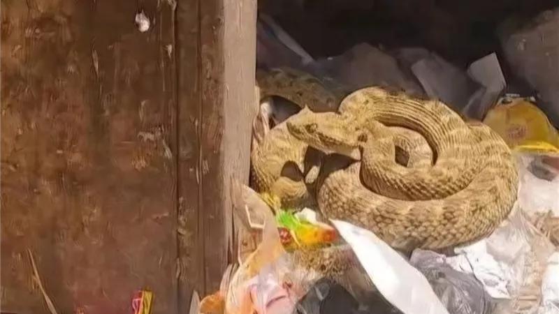 تداول صور لأفعى بجوار القمامة في نجع حمادي.. ورئيس المدينة: ذكاء اصطناعي