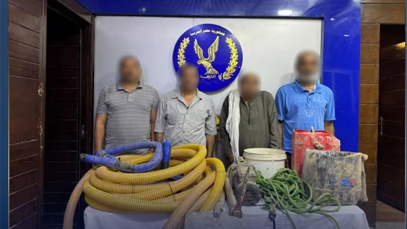 ضبط 4 متهمين أثناء التنقيب عن الآثار داخل عقار بالتبين