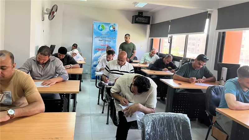 بدء اختبارات تسوية أوضاع العاملين الحاصلين على مؤهلات عليا بمياه القناة 