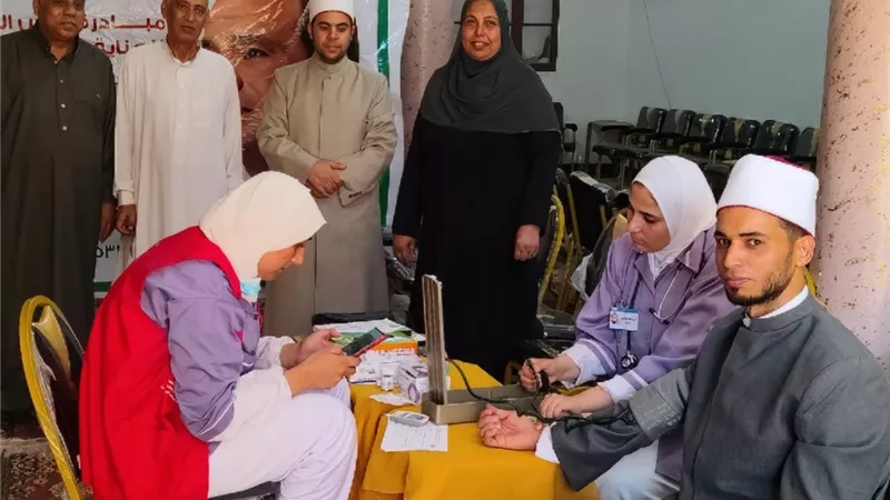 انطلاق مبادرة «100 يوم صحة» من مسجد بالتل الكبير.. تعاون بين الصحة والأوقاف