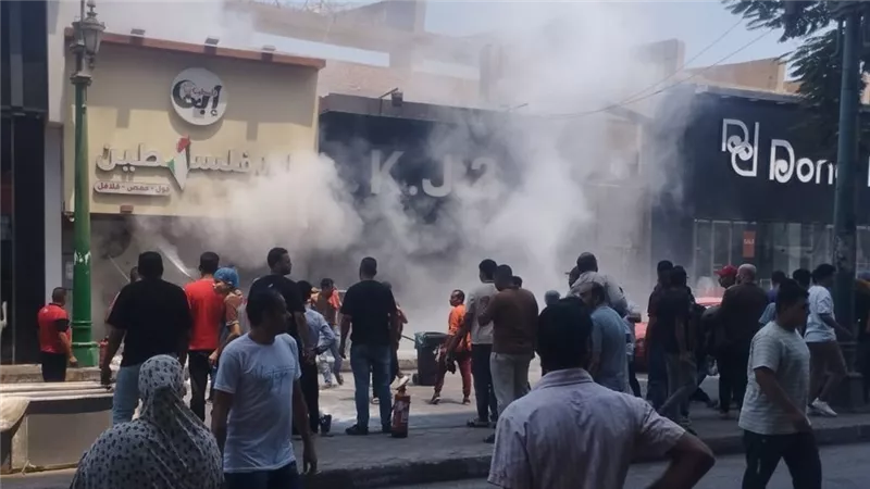 اندلاع حريق داخل مطعم بشارع طه حسين في المنيا