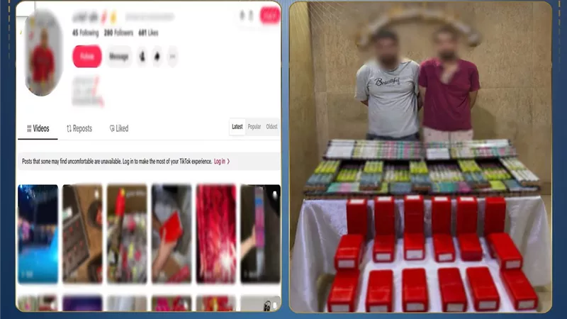 ضبط شخصين أدارا صفحة على مواقع التواصل لبيع الألعاب النارية