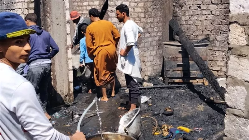 مصرع سيدة وإصابة آخر في حريق مروع داخل منزل ببني سويف