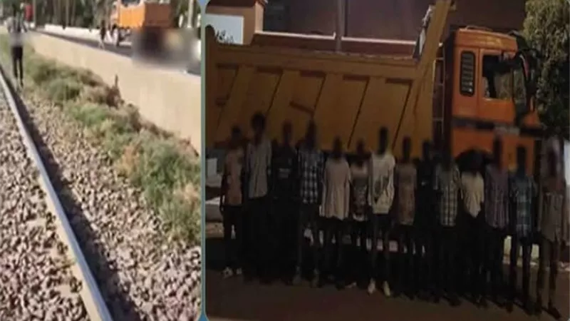 ضبط 14 أجنبيًا بعد القفز من سيارة نقل لتفادي ارتكاز أمني بأسوان 
