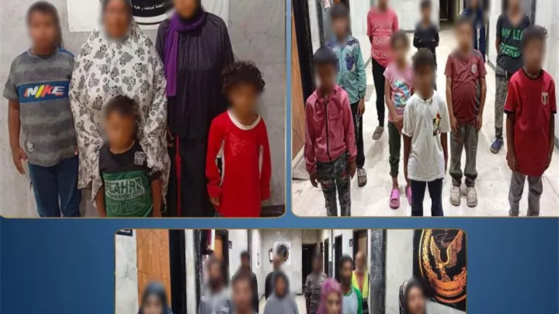 ضبط 13 شخصًا لاستغلال الأطفال في التسول وبيع السلع بشكل إلحاحي بالجيزة