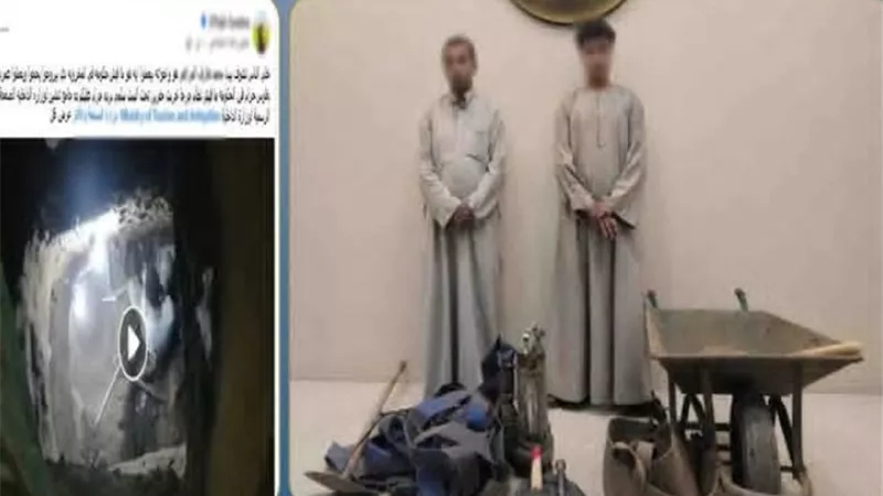 ضبط طالب وتاجر بتهمة التنقيب غير المشروع عن الآثار في سوهاج