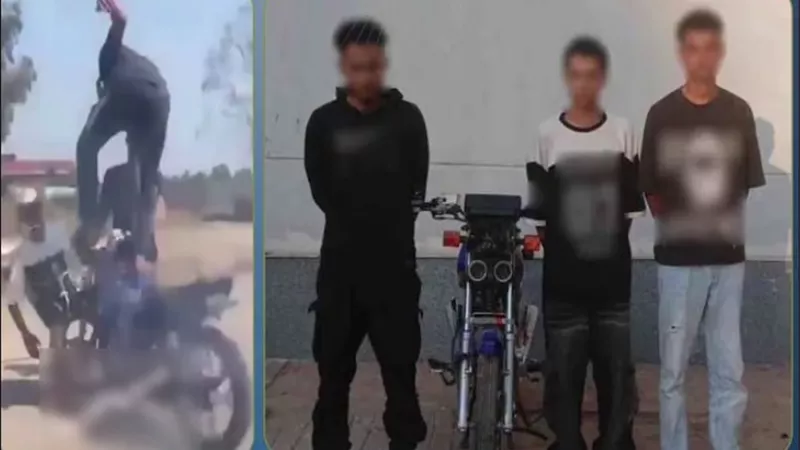 ضبط 3 أشخاص بعد أداء حركات استعراضية بدراجة نارية في الغربية