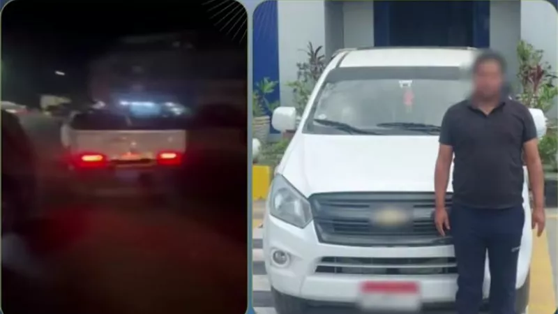 ضبط قائد سيارة ربع نقل بعد قيادته عكس الاتجاه بالشرقية