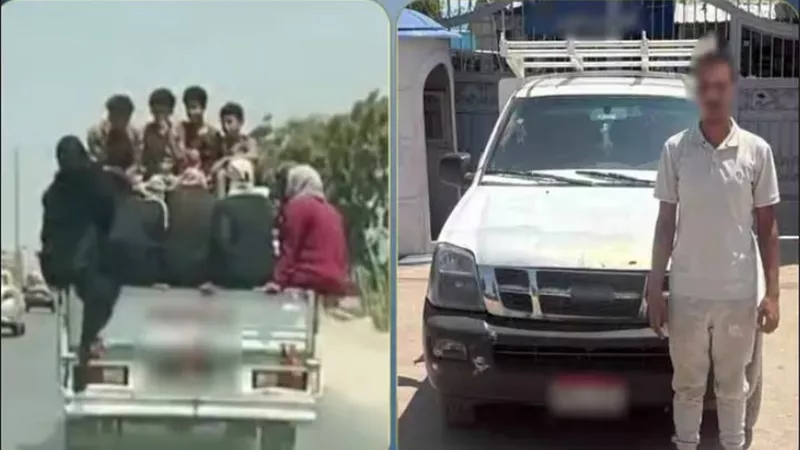 عرض حياتهم للخطر.. القبض على سائق ربع سمح لعمالًا بالجلوس أعلى صندوق السيارة ببلبيس