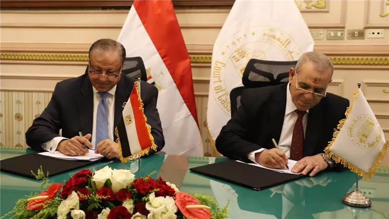 لتعزيز التعاون.. توقيع بروتوكول تعاون بين محكمة النقض والجهاز المصري للملكية الفكرية