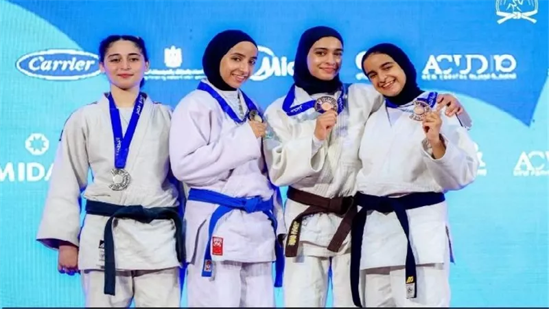 13 ميدالية جديدة لأبطال الشرقية في البطولة العربية للجودو بالعلمين