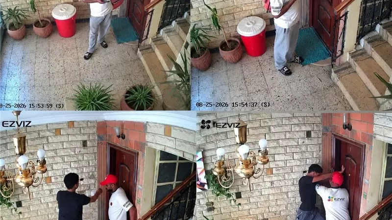 محاولة اقتحام داخل شقة سكنية.. دليفري مزيف يظهر في فيديو والداخلية تبدأ فحص الواقعة