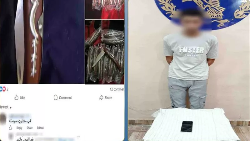 القبض على طالب يدير صفحة لبيع الأسلحة البيضاء بالجيزة