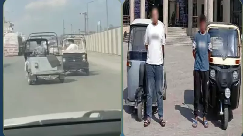 ضبط قائدي «توك توك» بعد استعراضات خطرة على طريق بالغربية