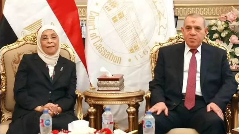 رئيسة النيابة الإدارية تهنئ رئيس محكمة النقض بتوليه منصبه وتؤكد أهمية تكامل جهات القضاء