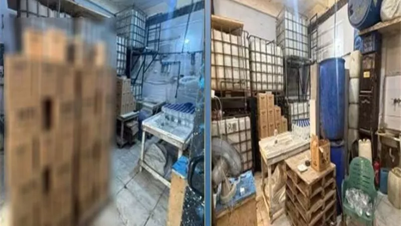 ضبط مصنع بدون ترخيص لتعبئة خل الطعام بحوزته كميات مجهولة المصدر بالدقهلية