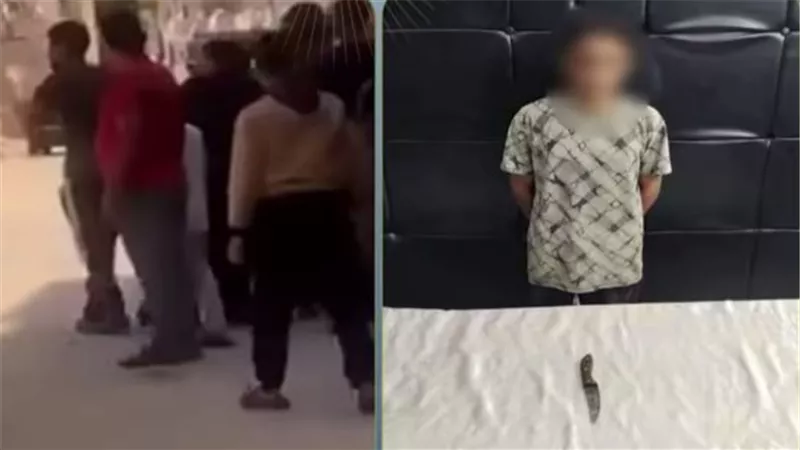 ضبط عامل ظهر في فيديو يشهر سلاح أبيض خلال مشاجرة بالقاهرة