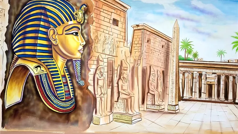 قبل انطلاق الدراسة.. الرسومات الفرعونية تزين مدرسة الأقصر الإعدادية بنين 