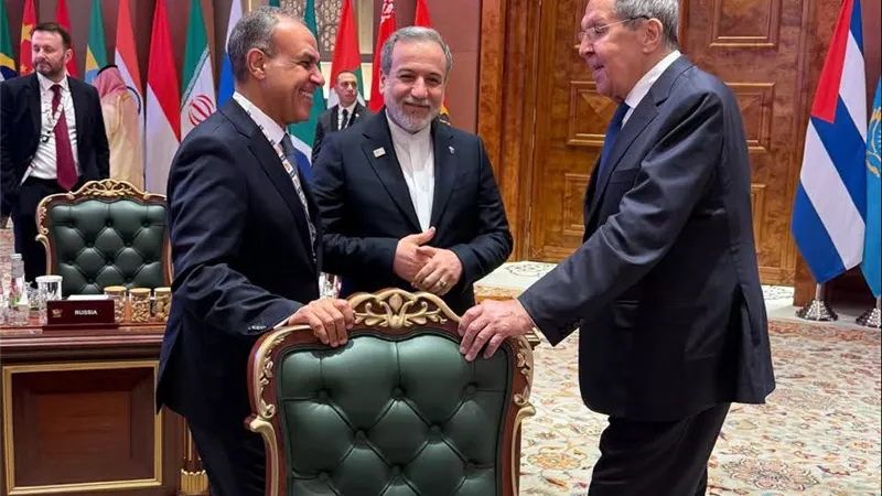 وزير الخارجية يلتقي نظيريه الروسي والإيراني على هامش قمة البريكس