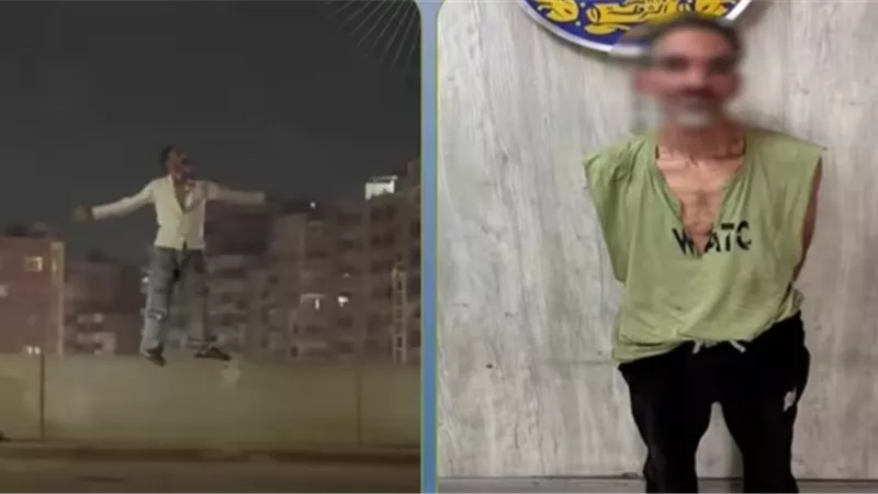 فيديو صادم.. شخص يعتلي سور كوبري بالجيزة ويعرض حياته للخطر